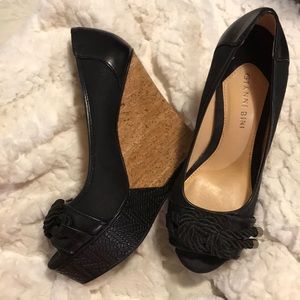 Gianni Bini Cork Heel Wedges